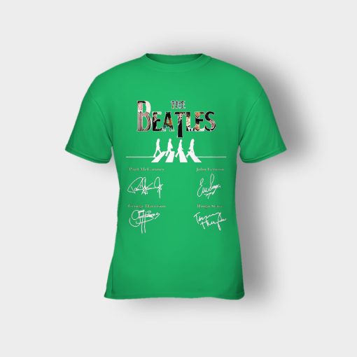 The-Beatles-abbey-road-signature-Kids-T-Shirt-Irish-Green