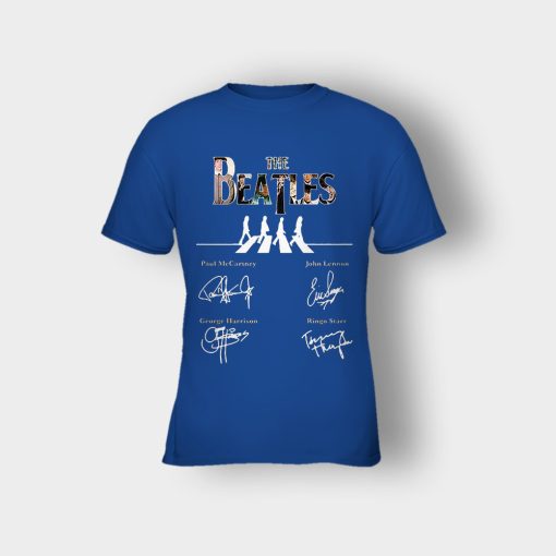The-Beatles-abbey-road-signature-Kids-T-Shirt-Royal