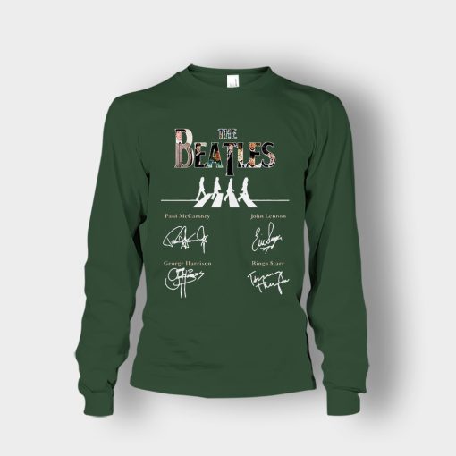 The-Beatles-abbey-road-signature-Unisex-Long-Sleeve-Forest