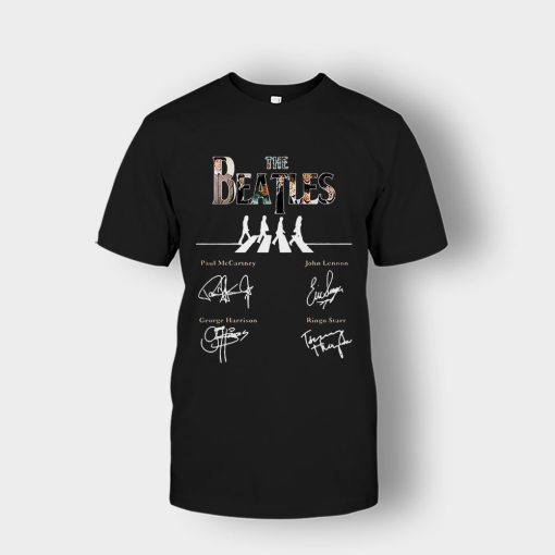 The-Beatles-abbey-road-signature-Unisex-T-Shirt-Black