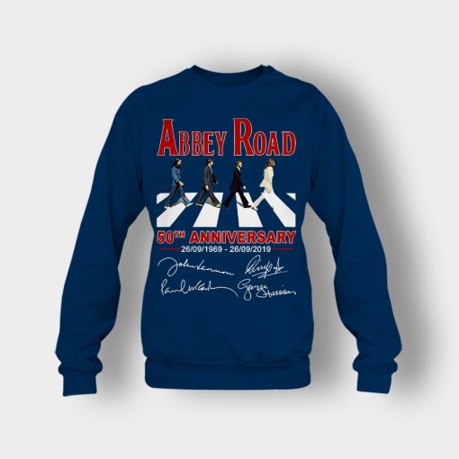 The-Beatles-album-Abbey-Road-50th-Anniversary-1969-2019-Crewneck-Sweatshirt-Navy