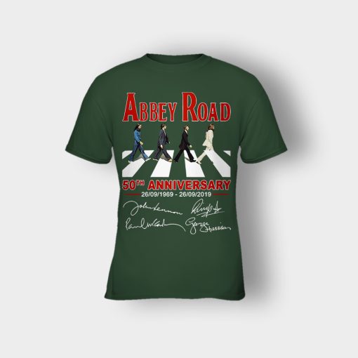 The-Beatles-album-Abbey-Road-50th-Anniversary-1969-2019-Kids-T-Shirt-Forest