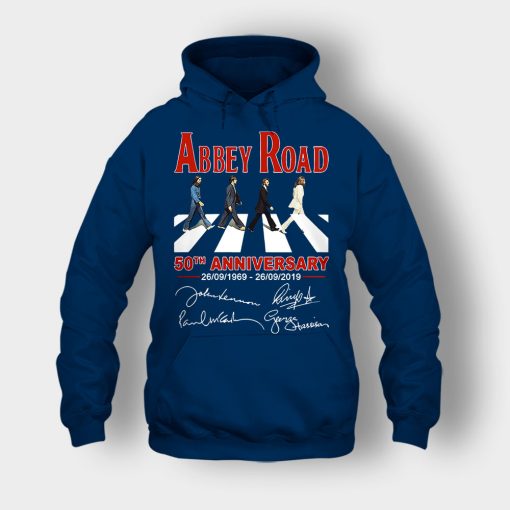 The-Beatles-album-Abbey-Road-50th-Anniversary-1969-2019-Unisex-Hoodie-Navy