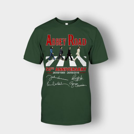 The-Beatles-album-Abbey-Road-50th-Anniversary-1969-2019-Unisex-T-Shirt-Forest