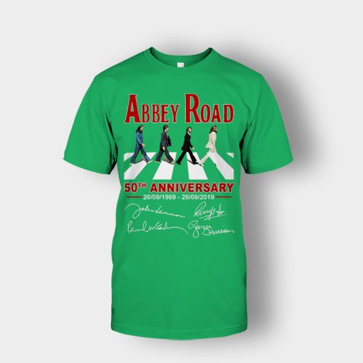 The-Beatles-album-Abbey-Road-50th-Anniversary-1969-2019-Unisex-T-Shirt-Irish-Green