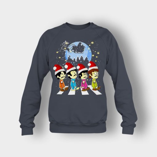 The-Beatles-crossing-street-Christmas-Crewneck-Sweatshirt-Dark-Heather