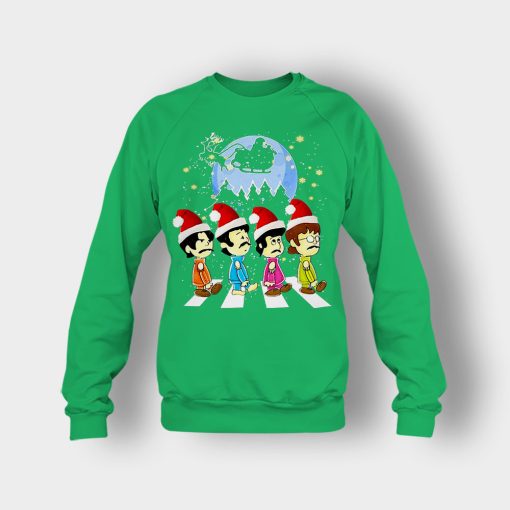 The-Beatles-crossing-street-Christmas-Crewneck-Sweatshirt-Irish-Green