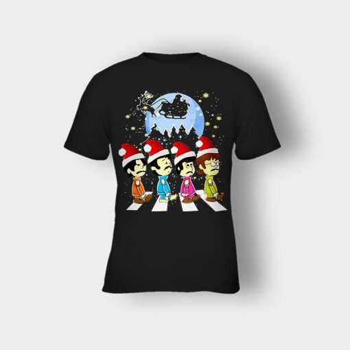 The-Beatles-crossing-street-Christmas-Kids-T-Shirt-Black