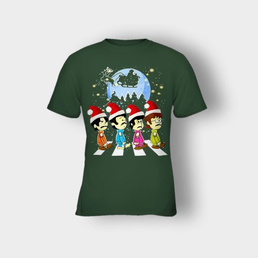The-Beatles-crossing-street-Christmas-Kids-T-Shirt-Forest