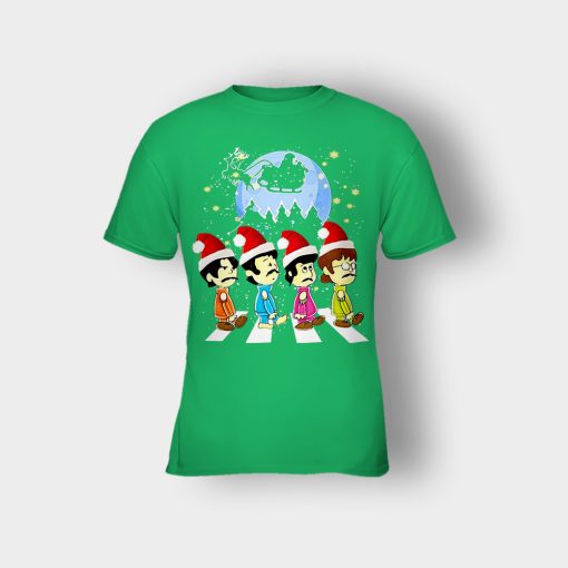 The-Beatles-crossing-street-Christmas-Kids-T-Shirt-Irish-Green