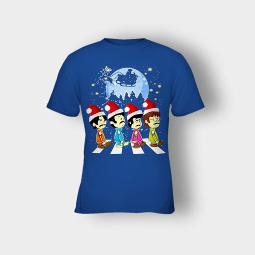 The-Beatles-crossing-street-Christmas-Kids-T-Shirt-Royal