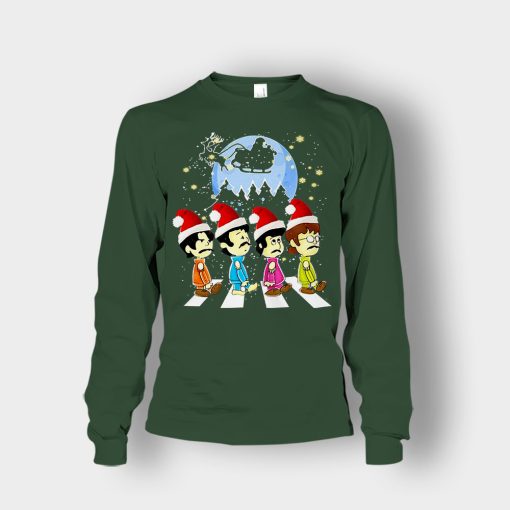 The-Beatles-crossing-street-Christmas-Unisex-Long-Sleeve-Forest