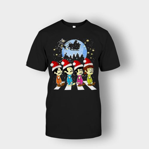 The-Beatles-crossing-street-Christmas-Unisex-T-Shirt-Black