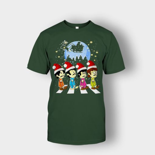 The-Beatles-crossing-street-Christmas-Unisex-T-Shirt-Forest