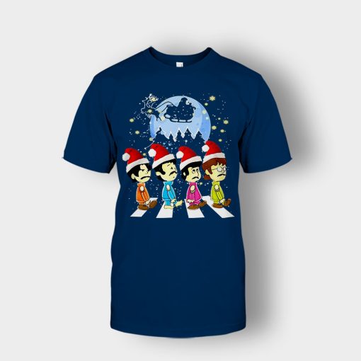 The-Beatles-crossing-street-Christmas-Unisex-T-Shirt-Navy