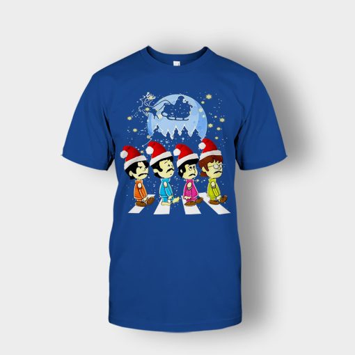 The-Beatles-crossing-street-Christmas-Unisex-T-Shirt-Royal