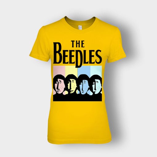 The-Beedles-Zelda-The-Beatles-Band-Zelda-Ladies-T-Shirt-Gold