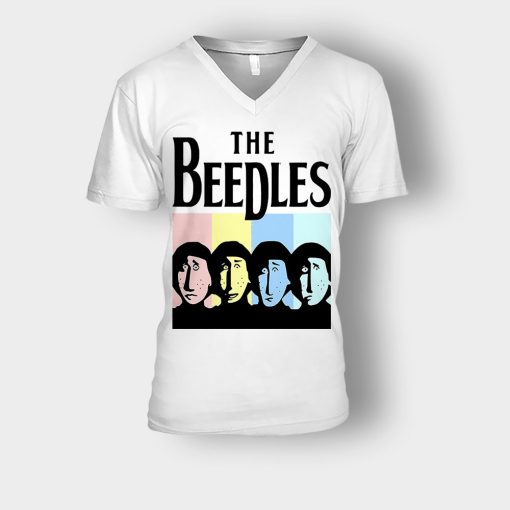 The-Beedles-Zelda-The-Beatles-Band-Zelda-Unisex-V-Neck-T-Shirt-White