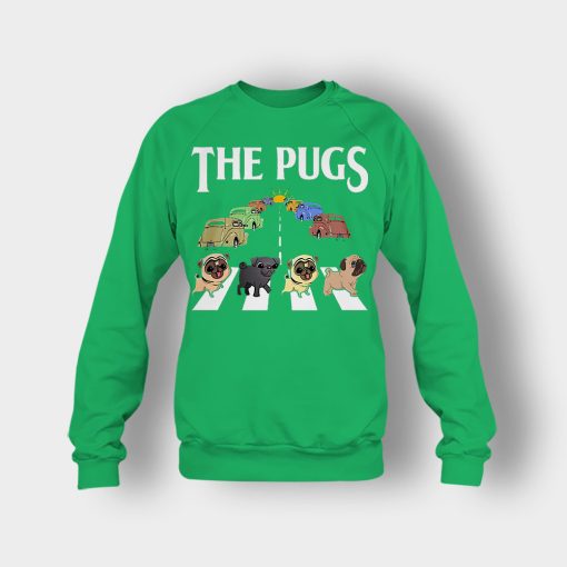 The-Pugs-Crosswalk-The-Beatles-style-Crewneck-Sweatshirt-Irish-Green