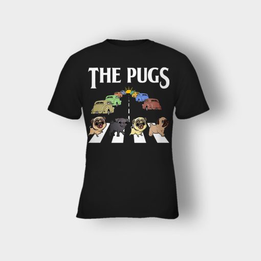 The-Pugs-Crosswalk-The-Beatles-style-Kids-T-Shirt-Black
