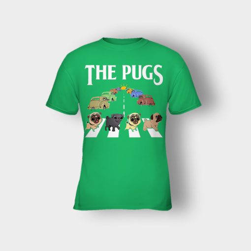 The-Pugs-Crosswalk-The-Beatles-style-Kids-T-Shirt-Irish-Green