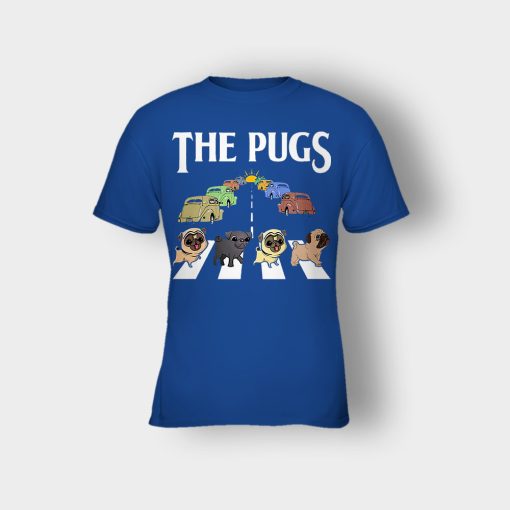 The-Pugs-Crosswalk-The-Beatles-style-Kids-T-Shirt-Royal