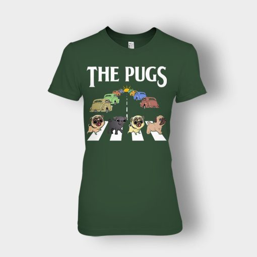 The-Pugs-Crosswalk-The-Beatles-style-Ladies-T-Shirt-Forest