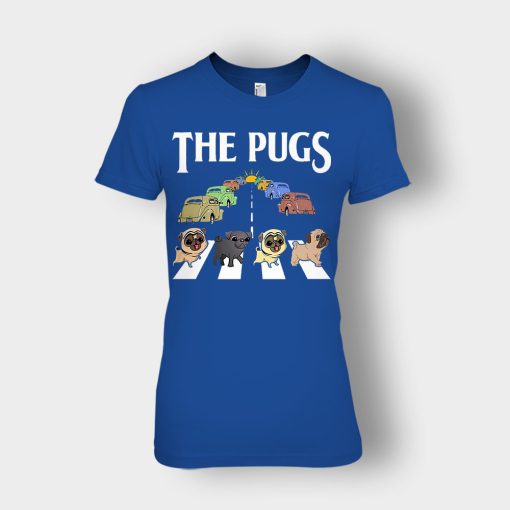 The-Pugs-Crosswalk-The-Beatles-style-Ladies-T-Shirt-Royal