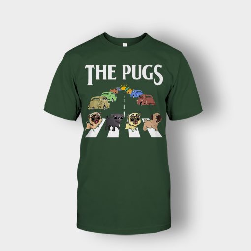 The-Pugs-Crosswalk-The-Beatles-style-Unisex-T-Shirt-Forest