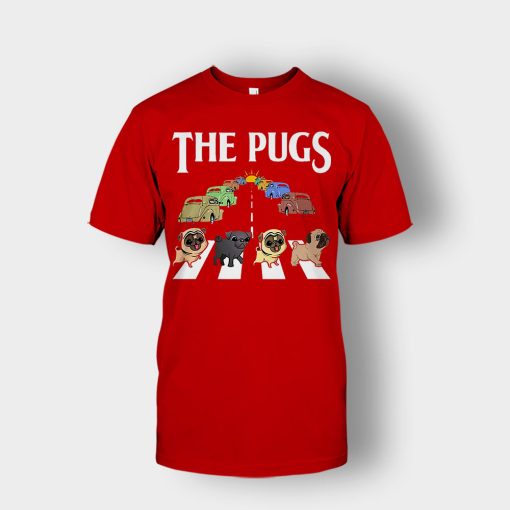 The-Pugs-Crosswalk-The-Beatles-style-Unisex-T-Shirt-Red