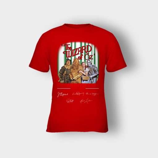 The-Wizard-of-OZ-80th-Anniversary-Signatures-Kids-T-Shirt-Red