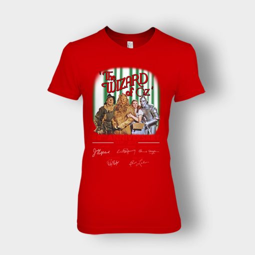 The-Wizard-of-OZ-80th-Anniversary-Signatures-Ladies-T-Shirt-Red