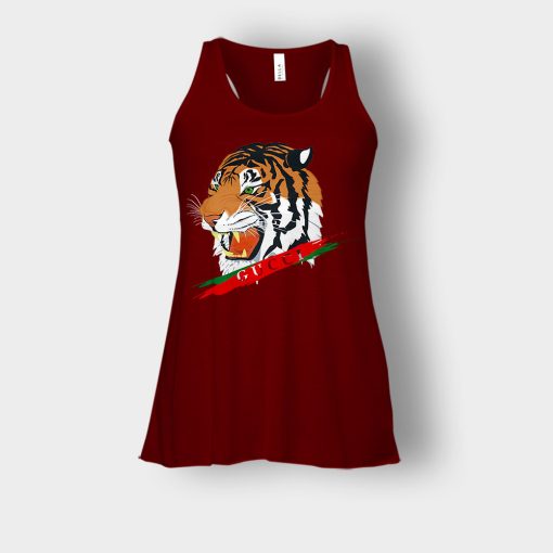 Tiger-Gucci-Art-Hypebeast-Inspired-Bella-Womens-Flowy-Tank-Maroon