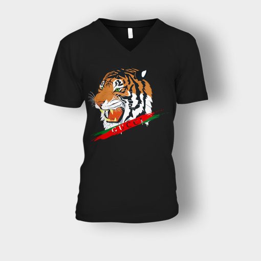 Tiger-Gucci-Art-Hypebeast-Inspired-Unisex-V-Neck-T-Shirt-Black