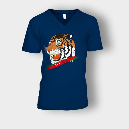 Tiger-Gucci-Art-Hypebeast-Inspired-Unisex-V-Neck-T-Shirt-Navy