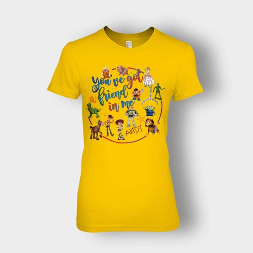 Youve-Got-A-Friend-Disney-Toy-Story-Inspired-Ladies-T-Shirt-Gold