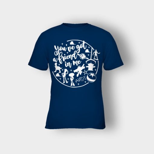 Youve-Got-A-Friend-In-Me-Ink-Disney-Toy-Story-Kids-T-Shirt-Navy