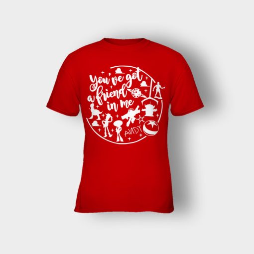 Youve-Got-A-Friend-In-Me-Ink-Disney-Toy-Story-Kids-T-Shirt-Red