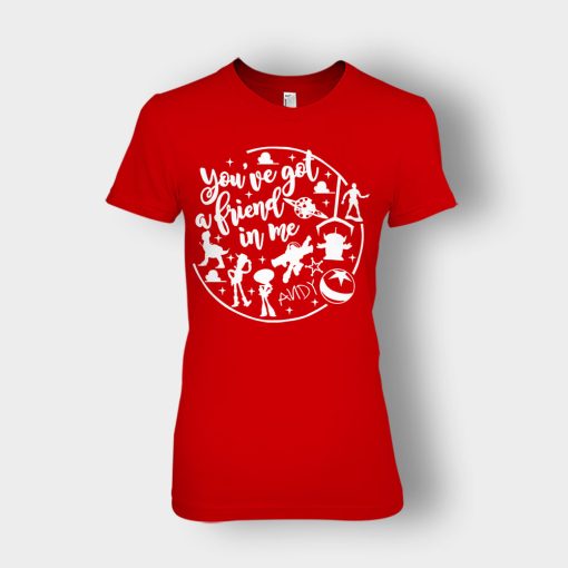 Youve-Got-A-Friend-In-Me-Ink-Disney-Toy-Story-Ladies-T-Shirt-Red