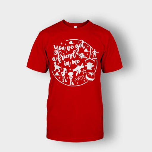 Youve-Got-A-Friend-In-Me-Ink-Disney-Toy-Story-Unisex-T-Shirt-Red