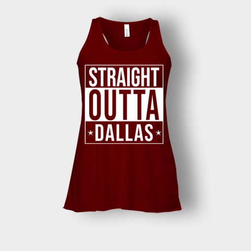 allas-Cowboys-T-Shirt-Straight-Outta-Dallas-Bella-Womens-Flowy-Tank-Maroon