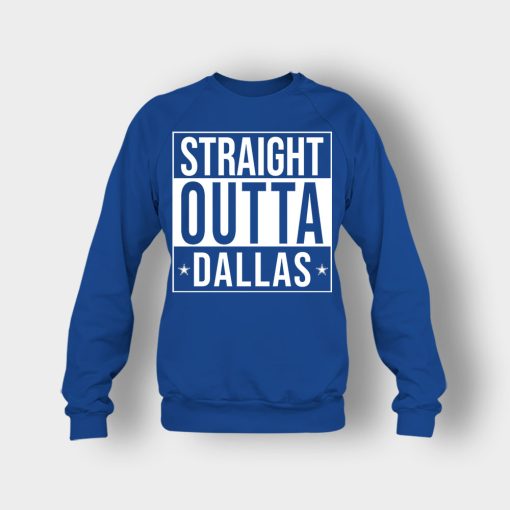 allas-Cowboys-T-Shirt-Straight-Outta-Dallas-Crewneck-Sweatshirt-Royal