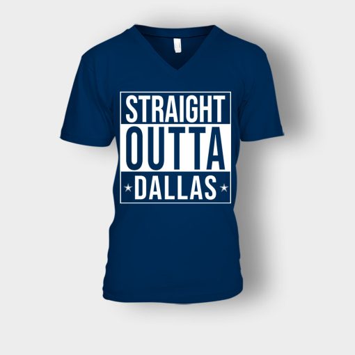 allas-Cowboys-T-Shirt-Straight-Outta-Dallas-Unisex-V-Neck-T-Shirt-Navy