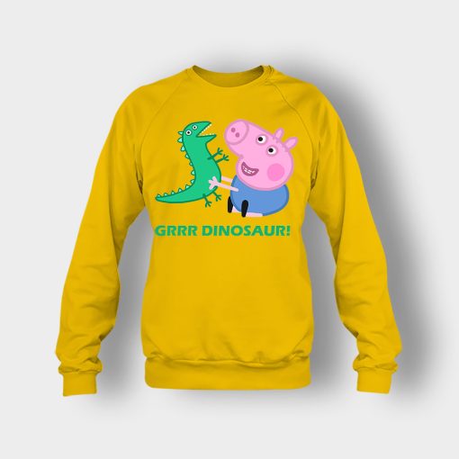dinosaur-peppa-pig-best-friends-Crewneck-Sweatshirt-Gold