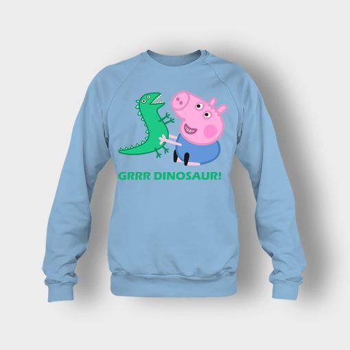 dinosaur-peppa-pig-best-friends-Crewneck-Sweatshirt-Light-Blue