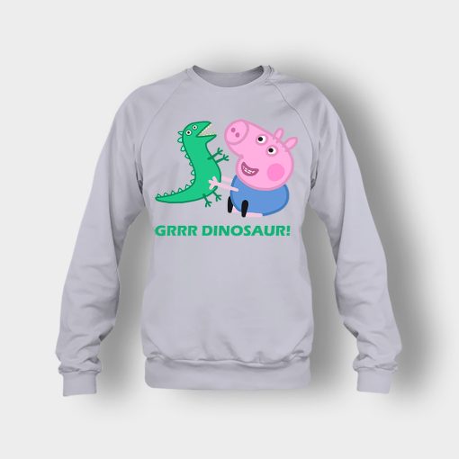 dinosaur-peppa-pig-best-friends-Crewneck-Sweatshirt-Sport-Grey