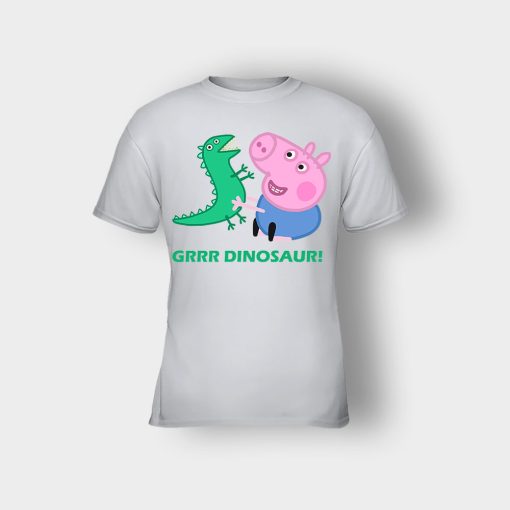 dinosaur-peppa-pig-best-friends-Kids-T-Shirt-Ash