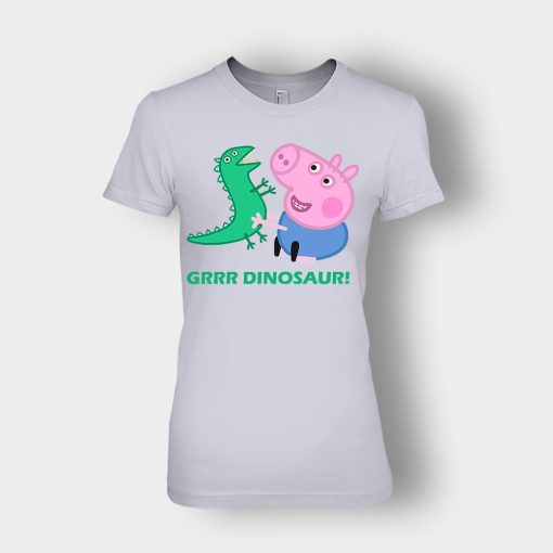 dinosaur-peppa-pig-best-friends-Ladies-T-Shirt-Sport-Grey