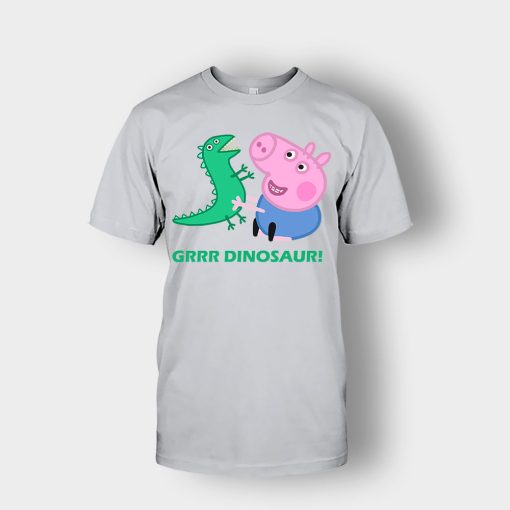 dinosaur-peppa-pig-best-friends-Unisex-T-Shirt-Ash
