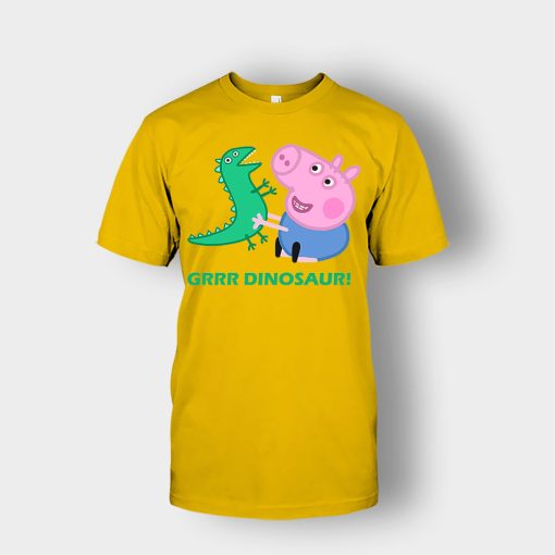 dinosaur-peppa-pig-best-friends-Unisex-T-Shirt-Gold